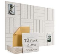 Large Cork Board Alternative 120x90cm, Pin Board 12 Pack Vision Board with Self Adhesive, Felt Notice Board for Home Wall Office Decor Beige