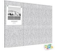 Large Cork Board Alternative,36" x 24" Felt Bulletin Board,Pin Board with Removable Adhesive Tabs,Notice Boards with Pins for Display Office,Home,Cork Boards for Walls Photos Memos Gray 6Pack