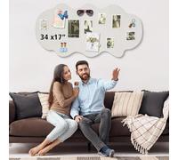 Large Cork Boards for Walls,Cloud Vision Photo Board,87 x 43 cm Pin Boards for Bedrooms,Offices,Notice Boards for Home