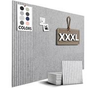 Large Cork Boards for Walls Felt Board Alternative - 15 Pack - Slat Wall Paneling, Felt Bulletin Board Tiles for Office Decor, Push Pin Board Office Wall Organizer (Marble)