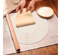Large Cotton Canvas Cloth Pastry Rolling Mat Sheet 50cm Versatile Round Baking Mat Easy to Clean Making Pastry Cloth Non-Slip Fondant Rolling Mat Kneading Board Mat for Dough Bread Baking
