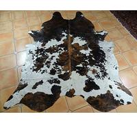 Large Cowhide Rug Tricolor Cowhide Fur Area Rug Cowhide Fur Area Rug Fur Over Cow Rug 5x7 Feet Black Brown White