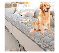 Large Cream-Coloured Plaid Square Pet Mat Bed Couch Cover - Funny Fuzzy Furniture Protector for Dog, Cat - Blanket Sofa Mattress Protector