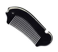 Large Creative Massage Horn Comb Lettering Portable Bag Horn Comb Fish-shaped Buffalo Horn Comb Comb