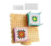 Large Crochet Blocking Board - Blocking Boardd | Crochett Square Block Boards - Crochets Peg Blocks Boardds with 10 Pins | Handcrafted Mat for Crafting Knitting Projects Finishing Decoration Be