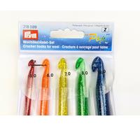 Large Crochet Hooks Set of Sizes 5 6 7 8 and 10mm Prym Glitter Multicolor, Gift