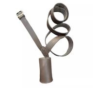 Large Cross Belt Holder Carrier, Brown Genuine Leather, for Flag Pole