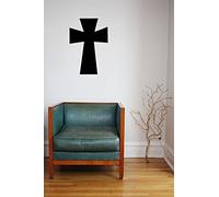 Large Cross, Crucifix, Decorative Vinyl Wall Art Sticker. Mural, Decal. Home, Wall Decor. Window, Mirror, Christian, Church (20.8cm Wide x 30cm high, White)
