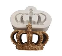 Large Crown Fondant Mold, Big Cross Royal Crown Silicone Sugar Craft Mold for Cake Topper Decorating Chocolate Candy Soap Polymer Clay Resin Mold