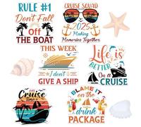Large Cruise Door Decorations Magnetic - Wxiben 6PCS Sea Navigation Cruise Ship Door Decorations Funny Boat Anchor Tropical Drink Coconut Tree Cruise By Magnets for Carnival Cabin Refrigerator Decor