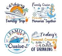 Large Cruise Door Magnets Decorations - 4 Pcs Family Themed Cruise Ship Door Decorations Sea Anchor Waterproof Cruise Essentials Stickers Magnetic Decor For Summer Carnival Party Cabin Refrigerator