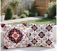 Large Cushion Covers 80x80cm Set of 2 Fall Outdoor Cushions Purple Sofa Cushions Bohemia Pillow Case Linen Square Throw Pillow Double Sided Printing for Garden Balcony Farmhouse Room Bed Decor lj-720