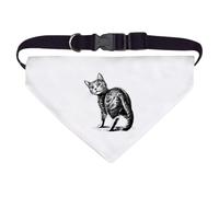 Large 'Cute Cat Looking Back' Dog/Cat/Pet Bandana (PD00056732)