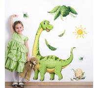 Large Cute Dinosaur Wall Decals, Cartoon Brachiosaurus Dino Wall Stickers Vinyl Peel and Stick Wall Decal Self Adhesive Wall Art Sticker for Baby Nursery Kids Room Home Decor (34.3 * 47.2in)