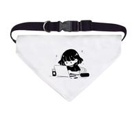 Large 'Cute Girl Working' Dog/Cat/Pet Bandana (PD00058590)