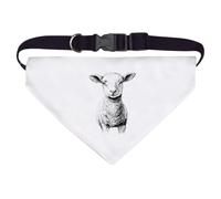 Large 'Cute Lamb Portrait' Dog/Cat/Pet Bandana (PD00061298)