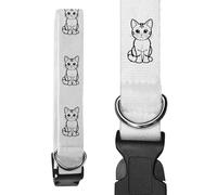 Large 'Cute Tabby Cat' Dog Collar (PR00048926)