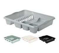 Dish Drainer Strainer Pots Drying Rack Grey Home Kitchen Cutlery Holder Wham Grey One Size