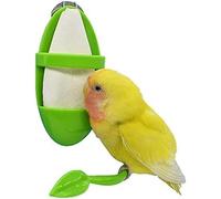 Large Cuttlefish Bone with Holder Plastic Cuddle Bone Feeding Racks Parrot Cage Stands Accessories for Parakeets Budgies Finches Birds Cockatiels Turtles Tortoise Snails for Pet Bird