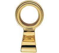 Large Cylinder Latch Pull - Night Latch Door Handle - 76 x 45mm - Polished Brass | External Door Cylinder Night Latch Pull Handle - Flat Keyhole Rim Lock Outdoor Handle