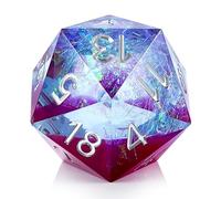 Large D20 DND Dice DNDND 33mm Sharp Edge Dice with Gorgeous Gift Box for Dungeons and Dragons (Rose)