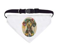 Large 'Dachshund Portrait' Dog/Cat/Pet Bandana (PD00063428)