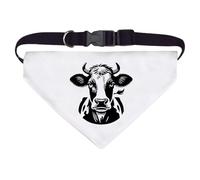 Large 'Dairy Cow Portrait' Dog/Cat/Pet Bandana (PD00063008)