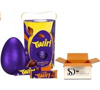 Large Dairy Milk Chocolate & Orange Twirl Easter Egg Gift Box (241g) - Delicious Chocolate Bars Included - Great Easter Gift for Kids and Egg Hunts