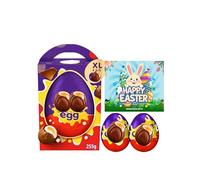Large Dairy Milk Creme Egg 235g with Mini Creme Eggs - Easter Egg Chocolate Gift Box for Adults & Kids, Easter Egg Hunt & Easter Basket