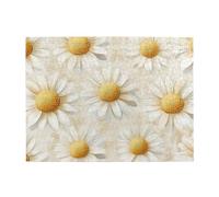 Large Daisies On A White Background Wooden Puzzle 500 Piece Jigsaw Puzzle for Adults Challenging Puzzle for Game Size 15"x20.4"