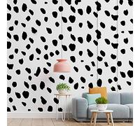 Large Dalmatian Spots Stickers London Dots Wall Dalmation Decals Irregular Polka Dot Stickers Decal Child Kids Vinyl Art Decor Peel and Stick Wall Decor Nursery Home Vinyl Stickers