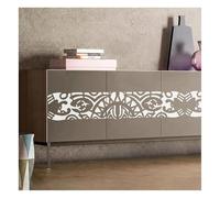 Large Damask Border Painting Wall Stencil for Painting, Reusable Plastic Rococo Divider Drawing Template, Big Size Art Home Decor, Wall Floor Wood Fabric Furniture(M 83cmX15cm)