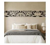 Large Damask Border Painting Wall Stencil for Painting, Reusable Plastic Rococo Divider Drawing Template, Big Size Art Home Decor, Wall Floor Wood Fabric Furniture(L 110cmX20cm)