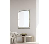 Large Decorative Antique Design Silver Wall Mirror 2Ft10 X 2Ft (86cm X 61cm)