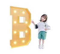 Large Decorative LED Light Up Letter,Glitter Letters Desktop Night Lamp, Battery Powered Marquee Alphabet Sign ，for Valentine's Day Birthday Christmas New Year(Letter B,3.3ft)