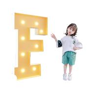 Large Decorative LED Light Up Letter,Glitter Letters Desktop Night Lamp, Battery Powered Marquee Alphabet Sign ，for Valentine's Day Birthday Christmas New Year(Letter F,3.3ft)