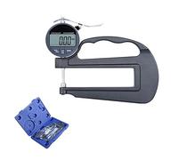 Large Deep Throat Digital Thickness Gauge ，0.001mm/0.00005" | 0-25mm Micrometer Thickness Meter With LCD Display, Unit Conversion, Storage Case, Extra Battery(0.01/0-25mm)
