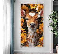 Large Deer Diamond Art Kits Adults, 5D Diamond Painting Animal Crystal Art Kits for Adults Beginner, DIY Square Full Drill Gem Painting Canvas Arts and Crafts Pictures for Room Decor 60x120 cm A-3