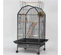 Large Deluxe Parrot Cage with Rolling Stand, Feeder, Toy Accessories - Portable Home Bird Cage for Parakeets and African Grey Parrots