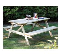Large Deluxe Picnic Garden Table Cheshire Light Oak One Size