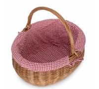 Large Deluxe Shopping Basket With Red Checked Lining