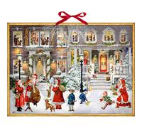 Large Deluxe Traditional Musical Christmas Carol Card Advent Calendar - Music In The Street