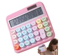 Large Desk Calculator - 12-Digit Calculator Large Buttons,Colorful Adding Machine with 5-Inch LCD Display for Mortgage Retail Business School Banking Home Accounting Students Work
