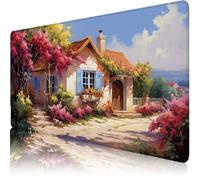 Large Desk Mat, 1000 x 500 x 3 mm Extended Mouse Pad, Nordic Decorative Desk Pad with Non-Slip Rubber Base & Stitched Edges & Soft Smooth Surface, Waterproof Table Protector for Home(Cabin) L-x558