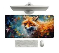 Large Desk Mat, 1200 x 400 x 3 mm Extended Mouse Pad, Animal Decorative Desk Pad with Non-Slip Rubber Base & Stitched Edges & Soft Smooth Surface, Waterproof Table Protector for Home(Cute) L-x1838