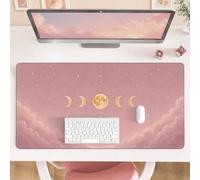 Large Desk Mat 31.5x15.7 Inch Pink Moon Phase Mouse Pad Aesthetic Astrology