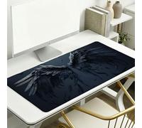 Large Desk Mat, 800 x 400 x 3 mm Extended Mouse Pad, Wing Decorative Desk Pad with Non-Slip Rubber Base & Stitched Edges & Soft Smooth Surface, Waterproof Table Protector for Home(Angel) L-x1171