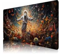 Large Desk Mat, 900 x 400 x 3 mm Extended Mouse Pad, Zen Decorative Desk Pad with Non-Slip Rubber Base & Stitched Edges & Soft Smooth Surface, Waterproof Table Protector for Home/Office(Dream) L-x1018
