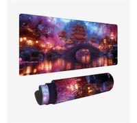 Large Desk Mat XXL 800 x 300 x 3 mm Architecture Mouse Mat Desk Pad Office Accessories, Bridge Waterproof Desk Pad with Non-Slip Rubber Base, Mousepad for Computer, Keyboard, PC, Office, Model 366