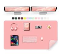 Large Desk Pad, 120 x 43 CM PU Leather Desk Mat, Non-Slip Office Desk Protector Mat, Desk Desktop Mat for Writing, Computer and Laptop Mat for Desk with Suede for Home & Office (Melon Pink)